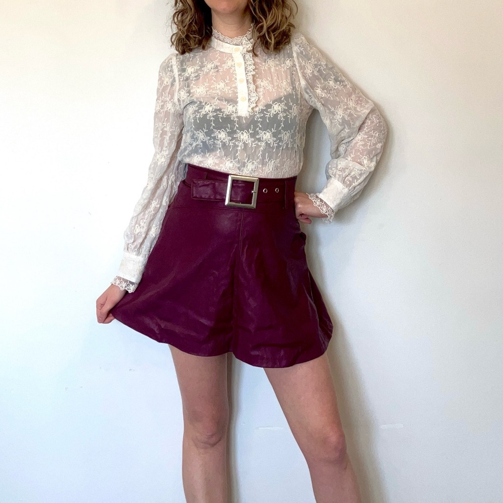 Chic Sheer White Lace Blouse